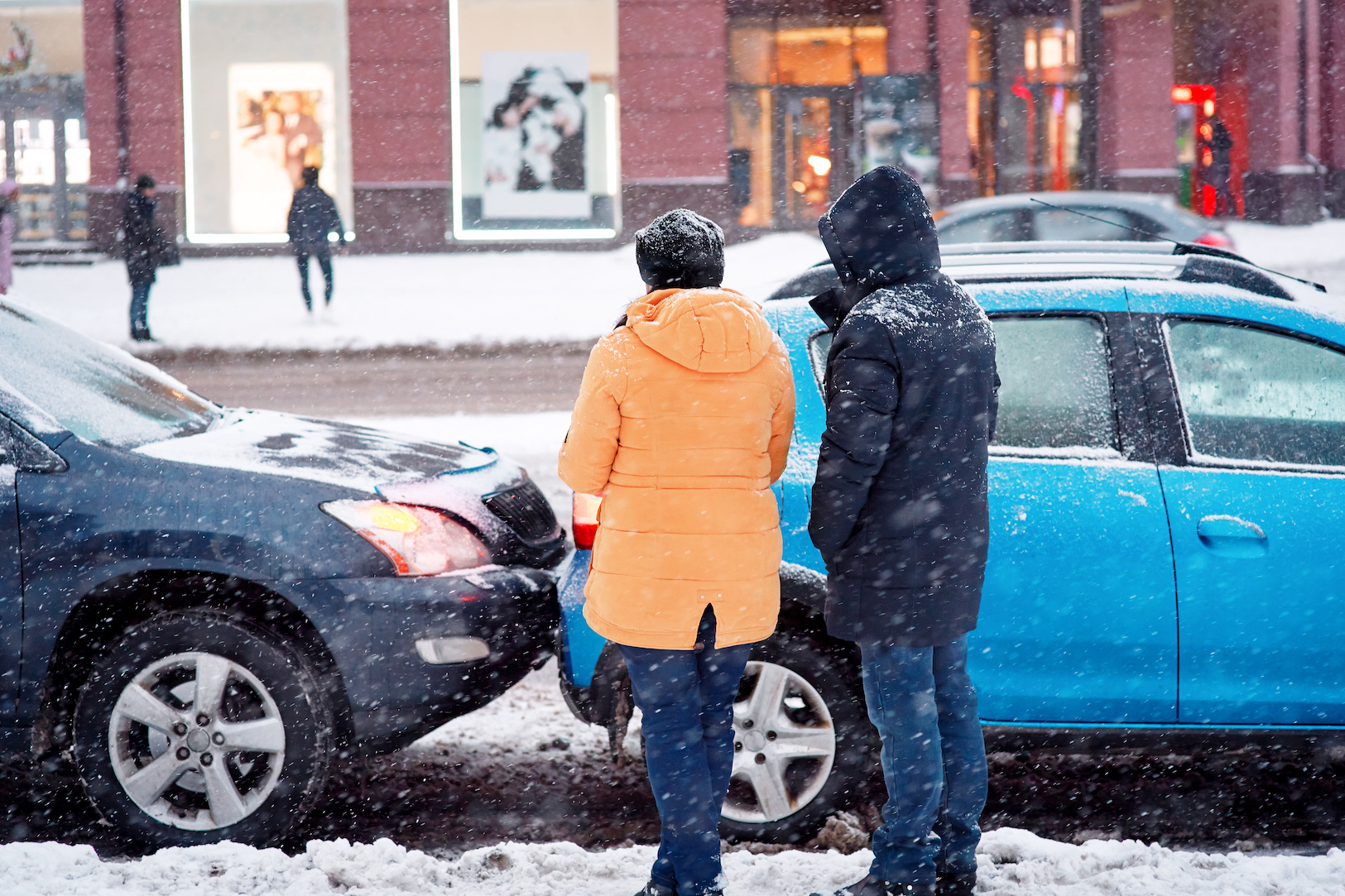 Winter driving car accident on Thanksgiving Weekend.